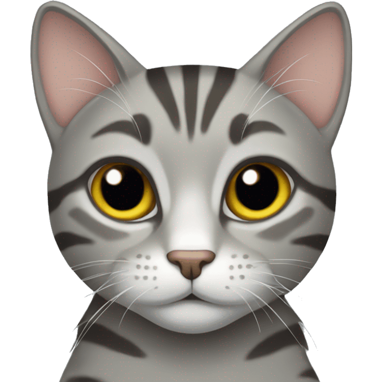 grey tabby cat  emoji