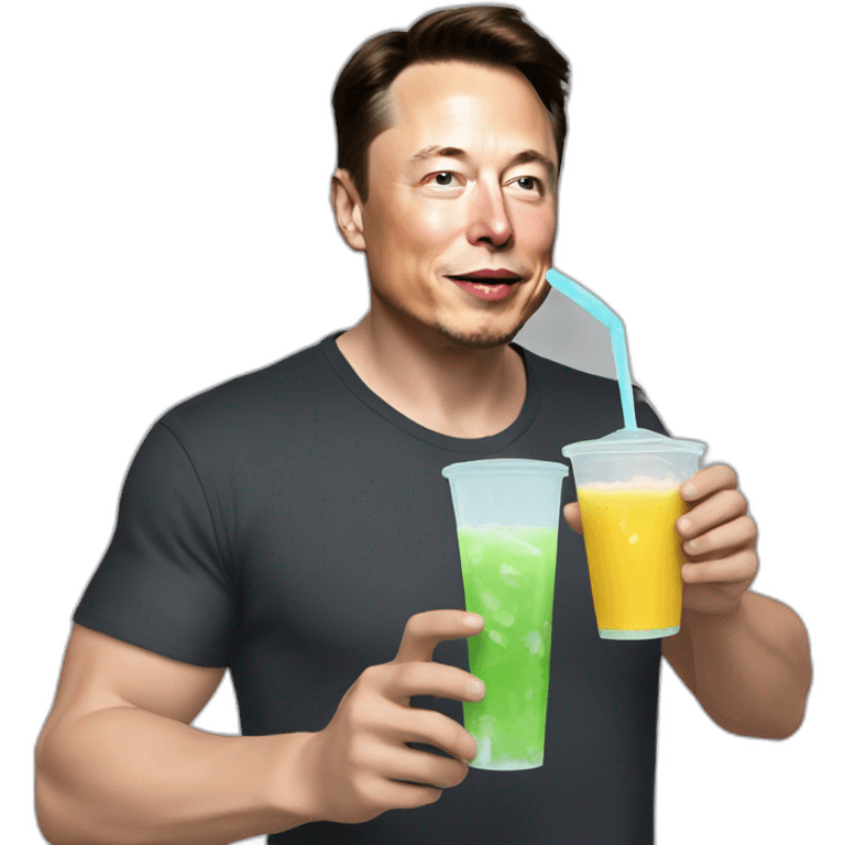 elon musk drinking coolaid emoji