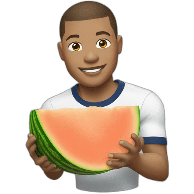 Mbappé with a melon emoji