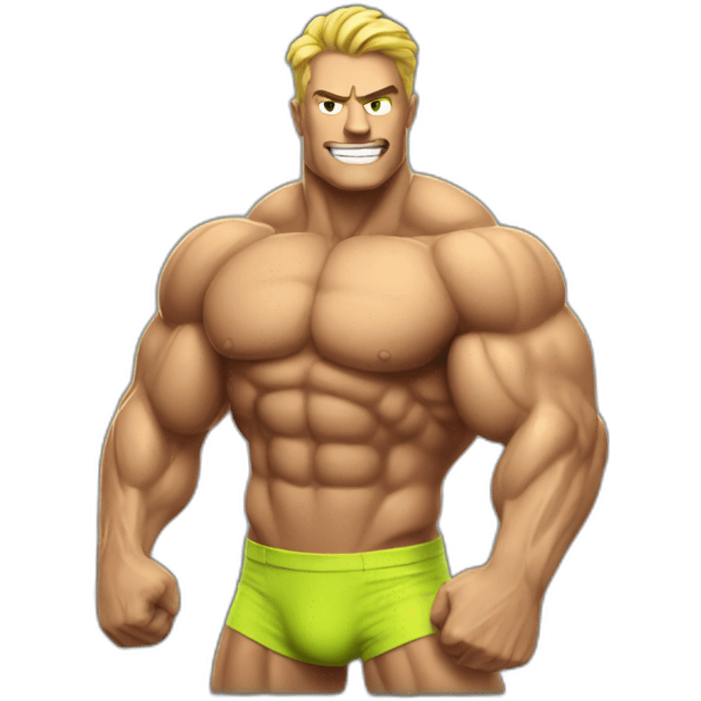 muscle guy radioactive emoji