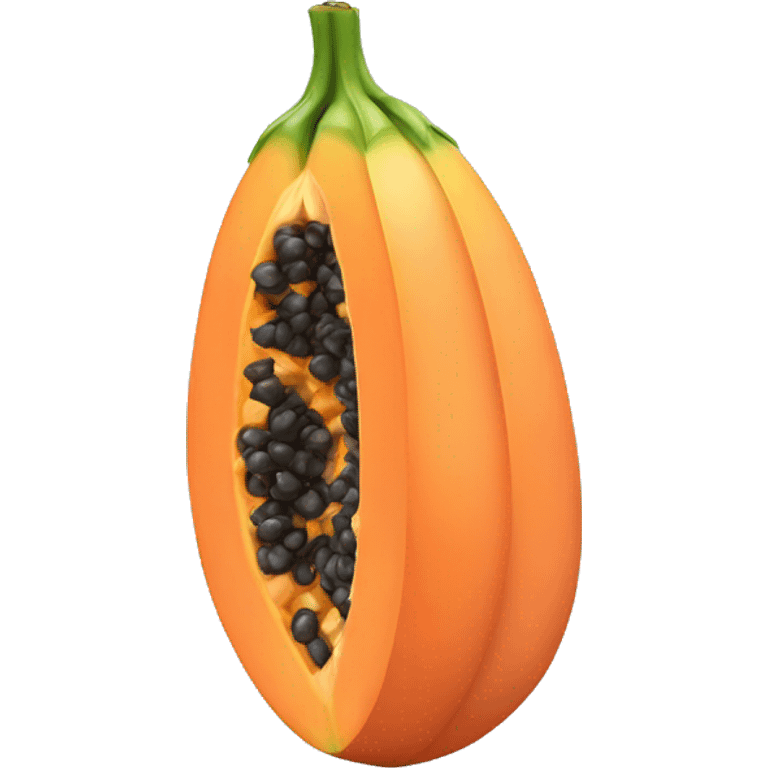 Opened Papaya fruit emoji