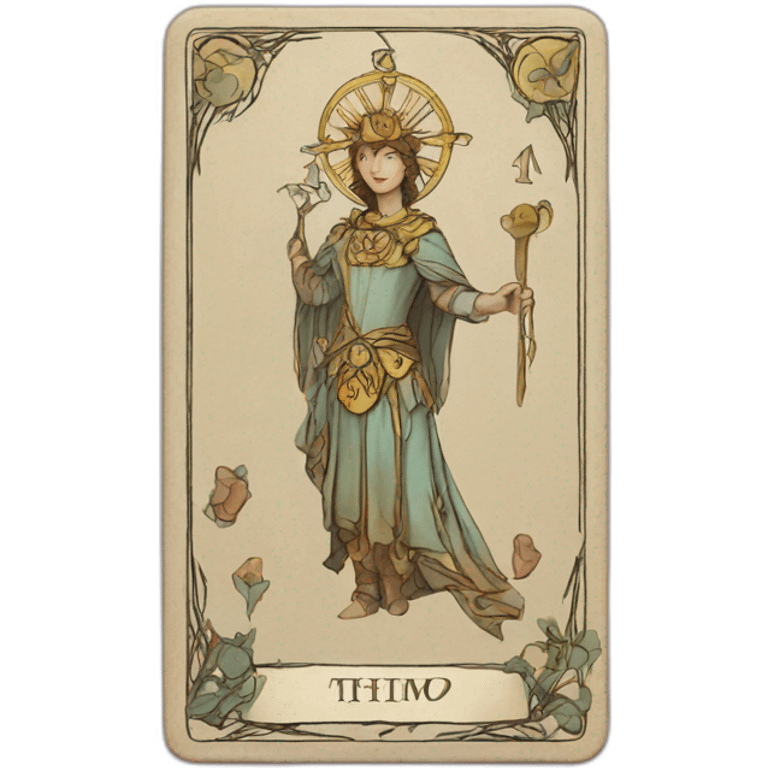 tarot card with number 1 emoji