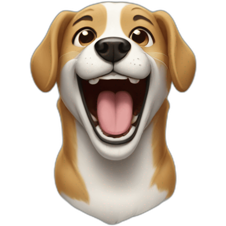 Dog laughing emoji