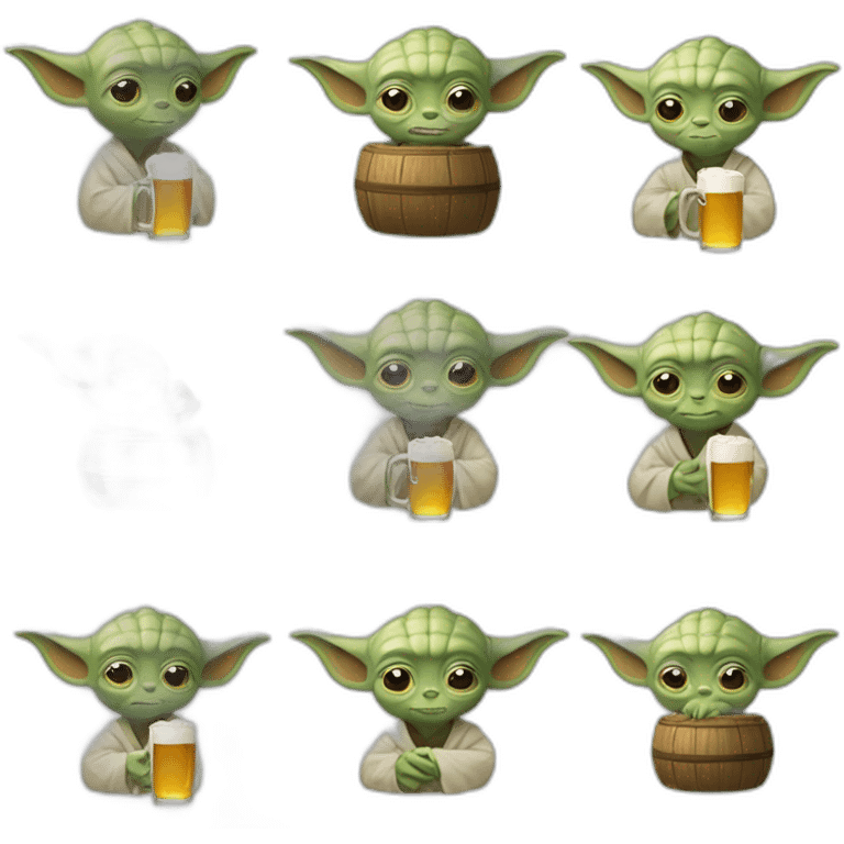 Yoda avec bière emoji