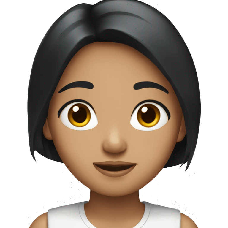 indonesian girl with black hair emoji