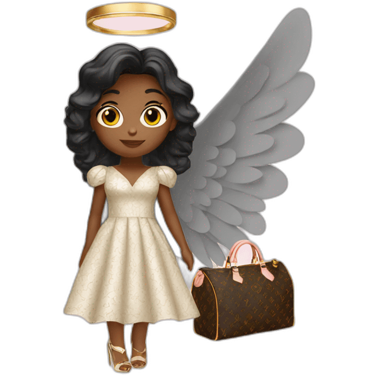 angel with louis vuitton dress emoji