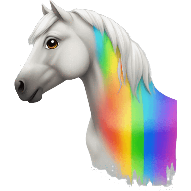 Horse with rainbow emoji