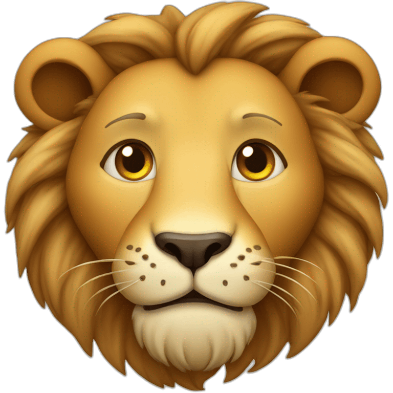 cute cartoon old lion emoji