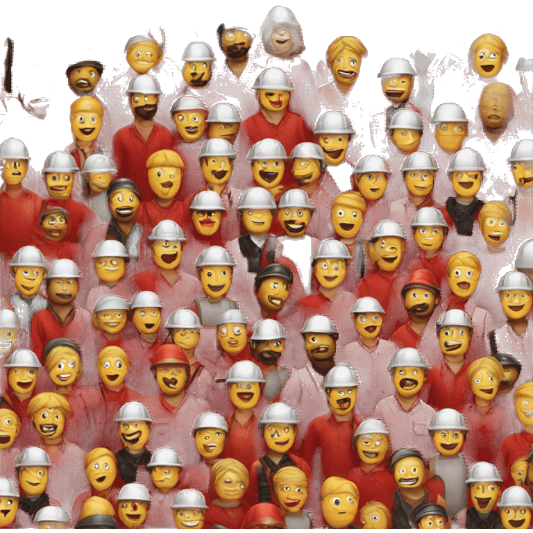 builders' party in red emoji