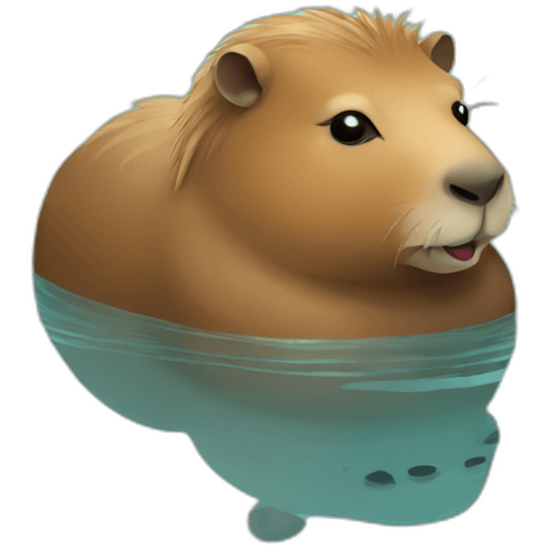 Capybara spa relaxing emoji