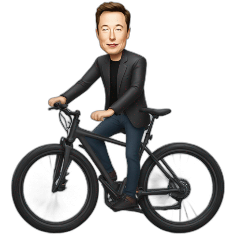 Elon Musk qui fait du vélo emoji