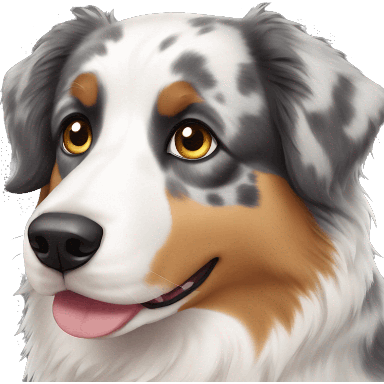 Australian shepherd with black eyes emoji