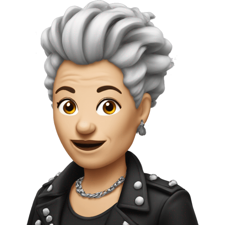 Punk hair old english lady  emoji