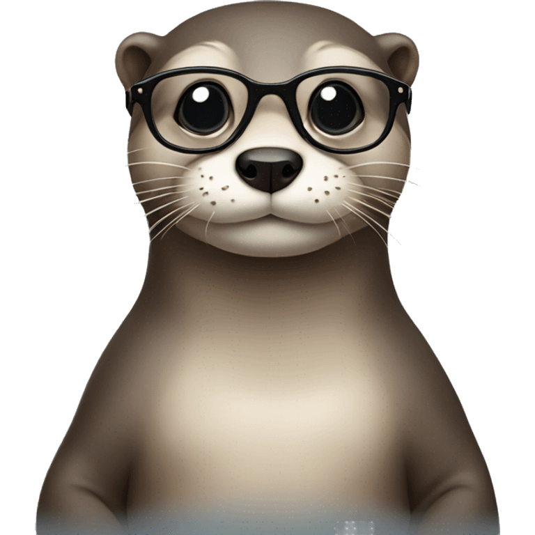 Otter with glasses emoji