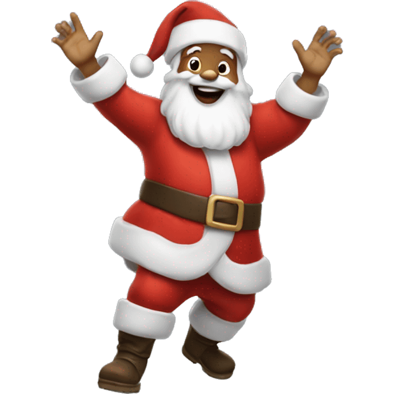 santa claus dancing emoji