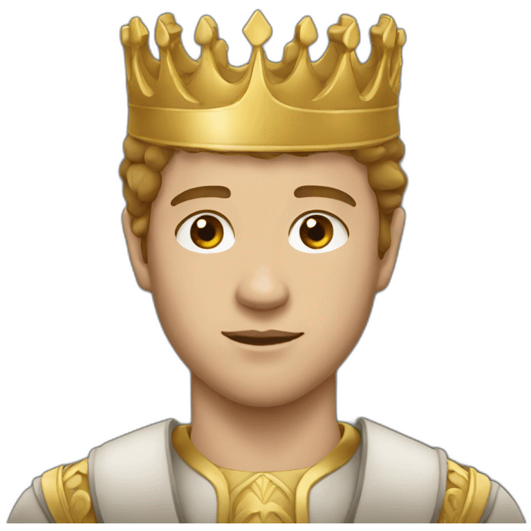 White young king with brown hair emoji