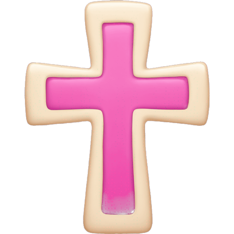 Pink cross emoji