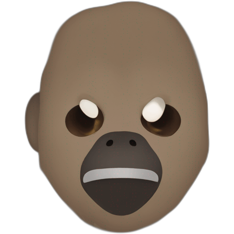 a large brown gorilla emoji