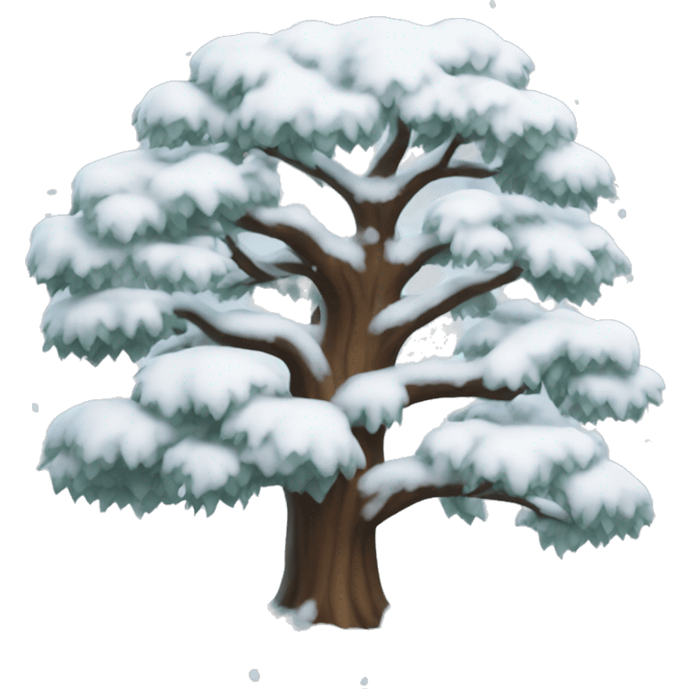 snowy tree emoji