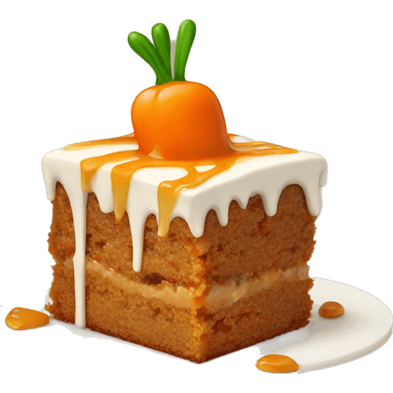 carrot cake with caramel  emoji