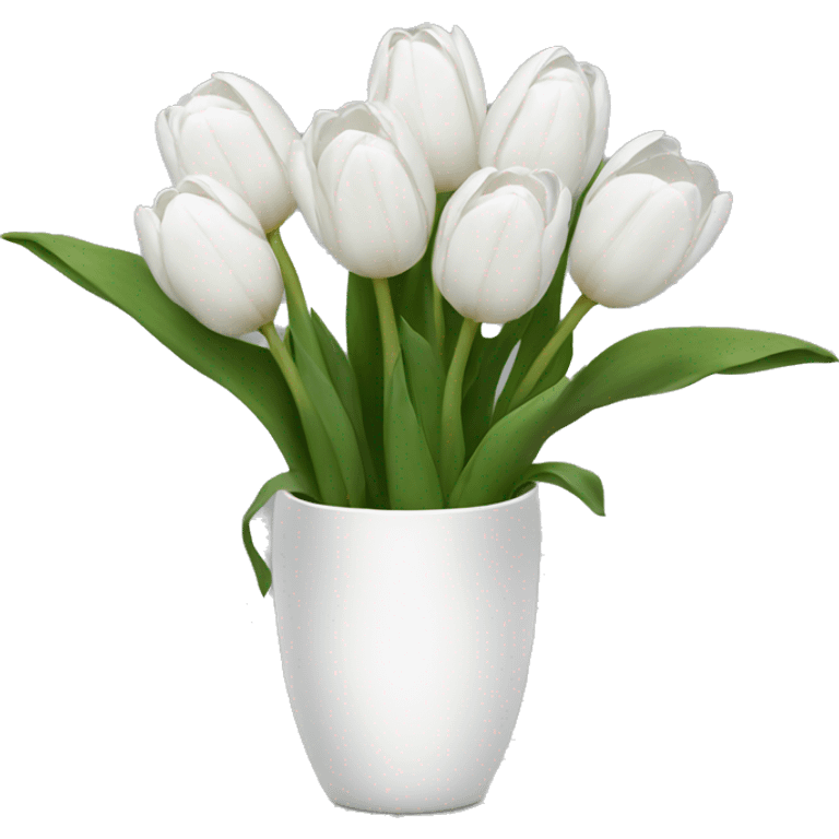 White tulips  emoji