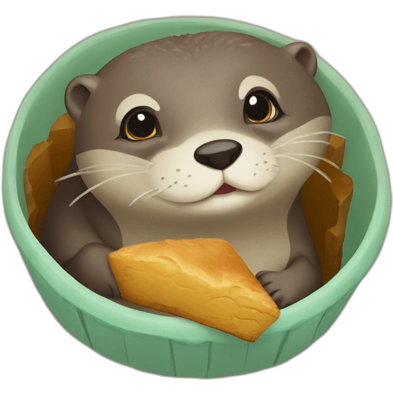 Loutre sur une tortu emoji