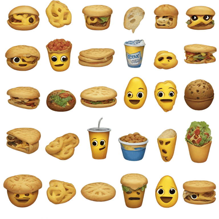 silly food emoji