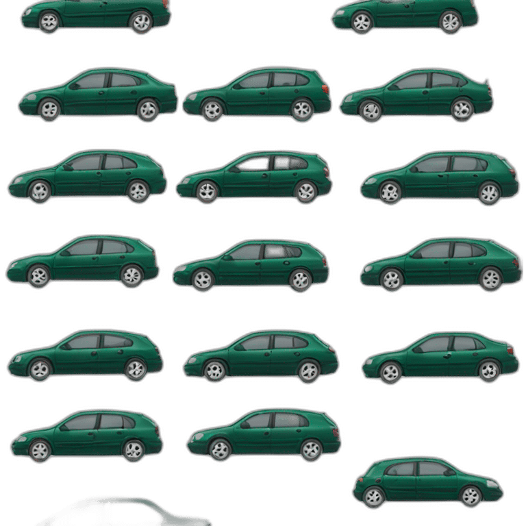 Dark green Opel Astra Merit 1997 emoji