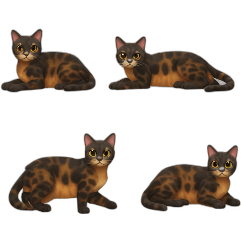 Tortoiseshell Cat Full Body emoji