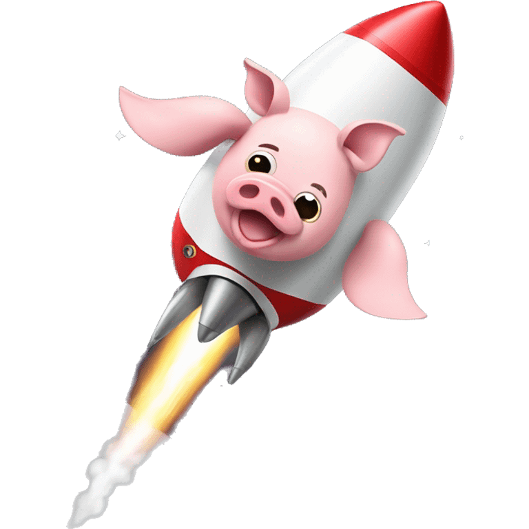 pig on a rocket emoji