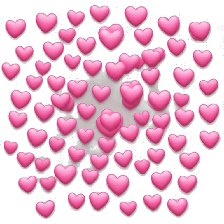 Face emoji with hearts around it but make the hearts pink emoji