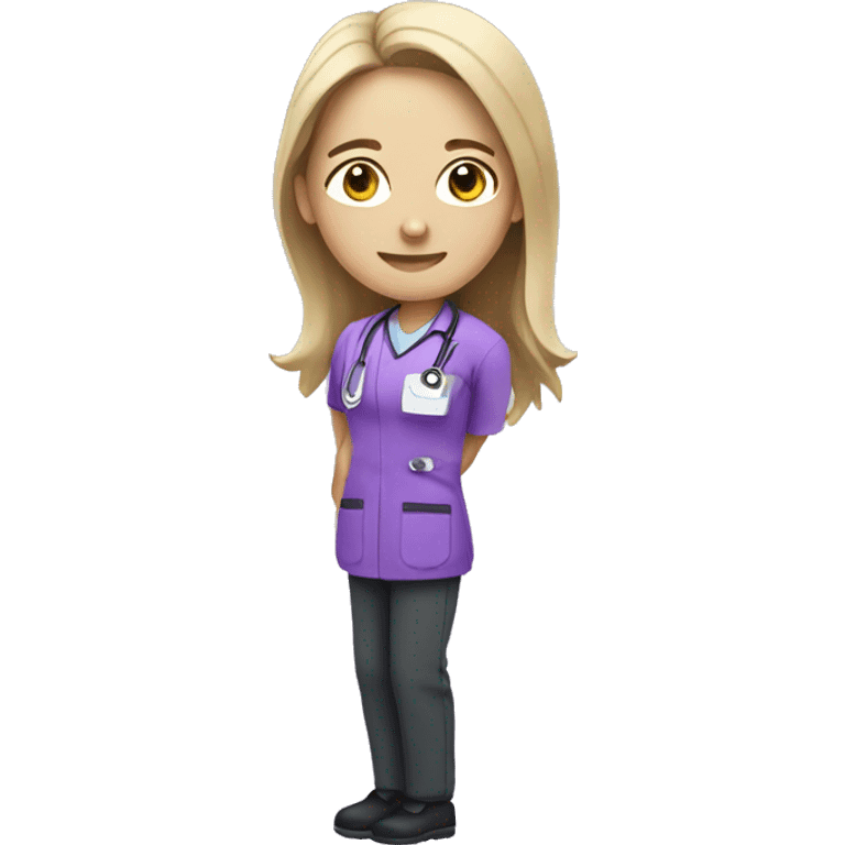 Physiotherapist in purple uniform emoji