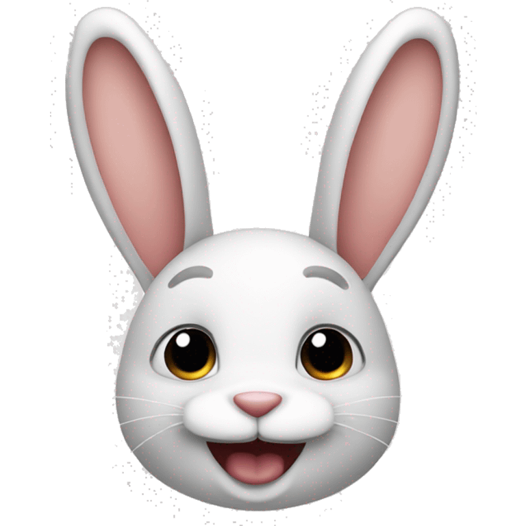 happy rabbit two ears emoji