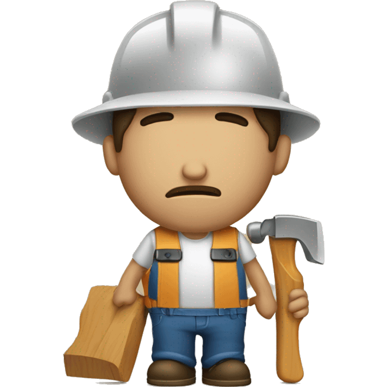 tired working carpenter emoji