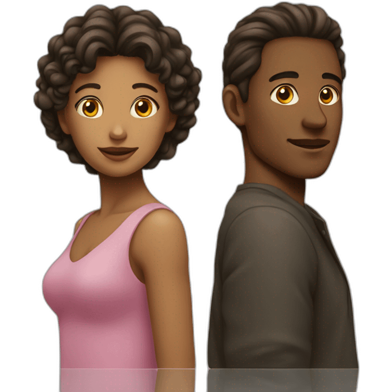 Femme sur un homme emoji