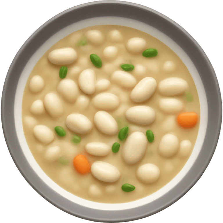 white bean soup with creamy white soup emoji