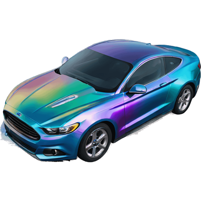 Holographic oil slick rainbow oilslick ford car emoji