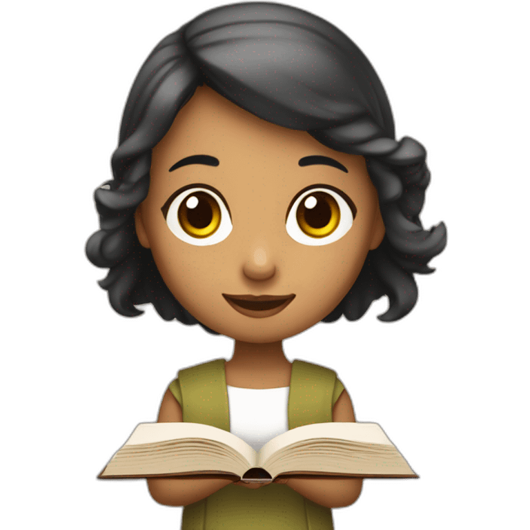 niña leyendo una biblia emoji