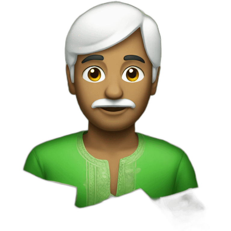 Indian man in money colour  emoji