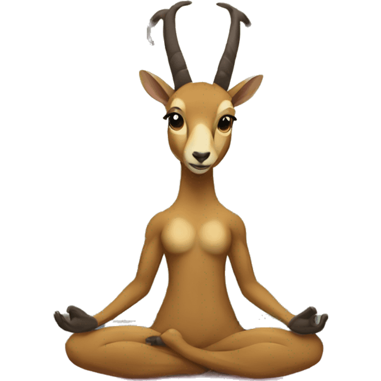 Chamois practicing yoga emoji