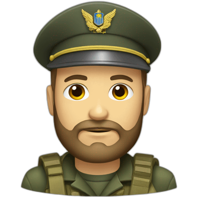 Bearded Ukrainian Armed Forces sergeant emoji