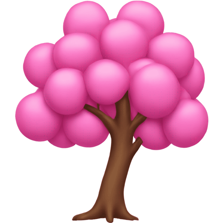 Pink bow tree emoji