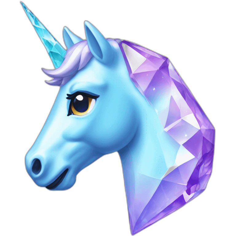 Crystal unicorn jewel emoji