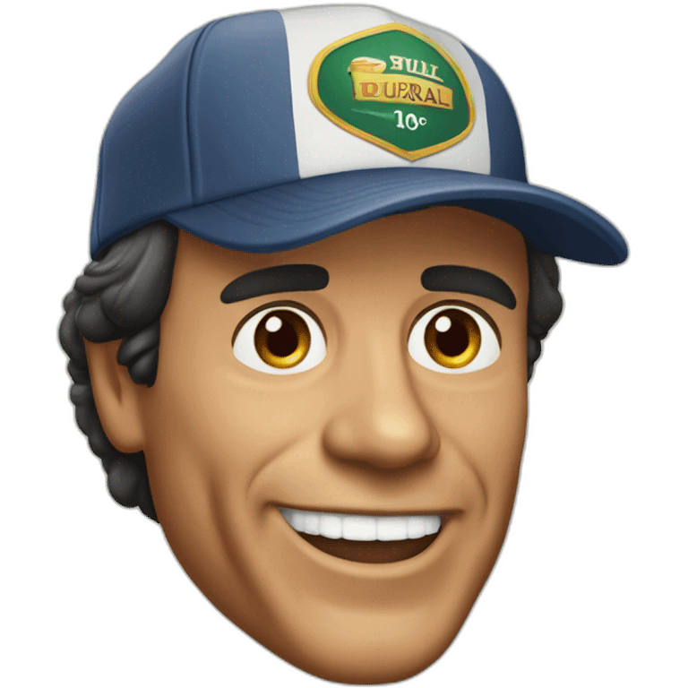 Julio iglesias with caja rural cap emoji