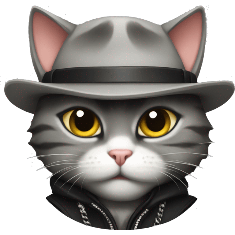 Gangster kitty emoji