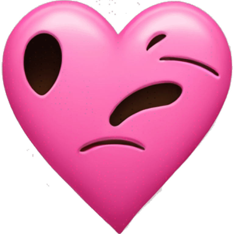 single pink broken heart emoji split down the middle  emoji