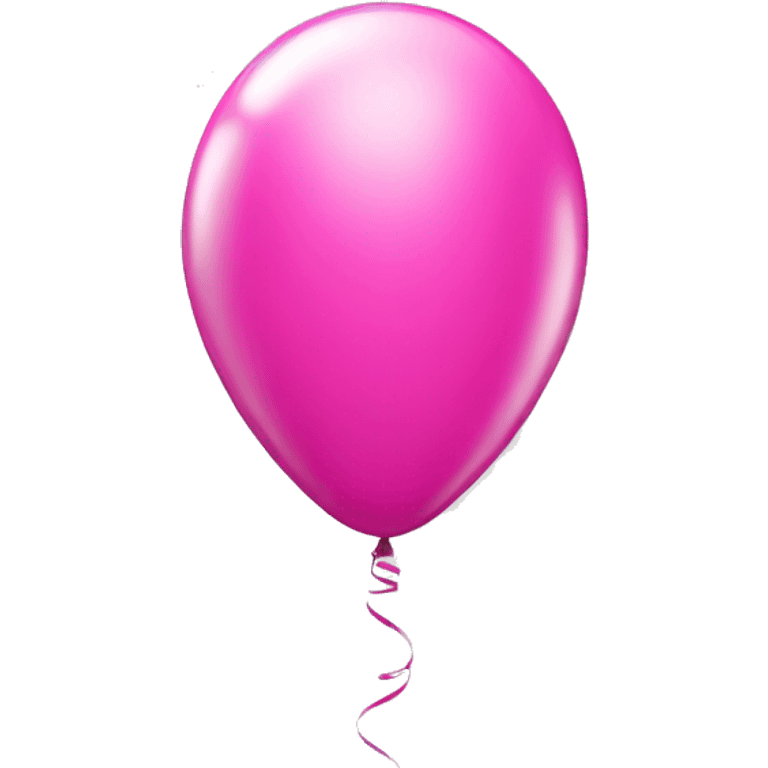 pink shiny balloon in the shape of a 3 emoji