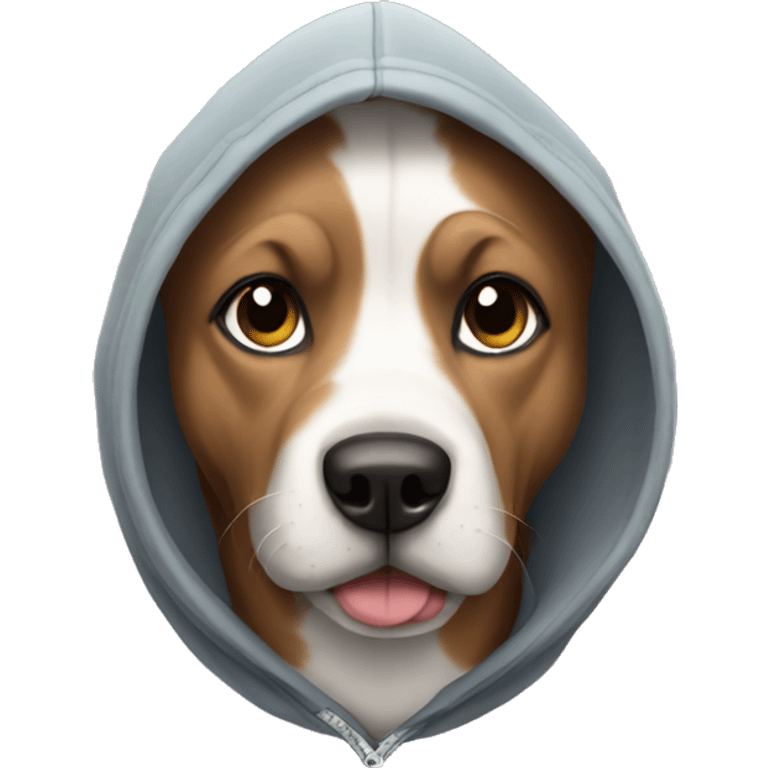 dog wearing a hoodie emoji