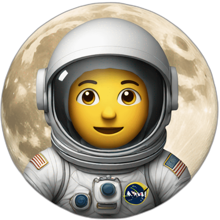 astronaut in the moon emoji