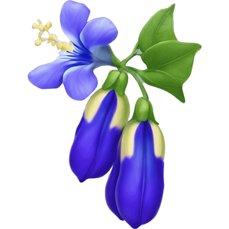 Butterfly pea flower emoji